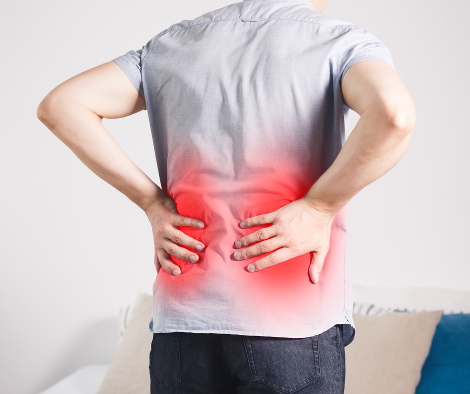 image of the common areas of back pain